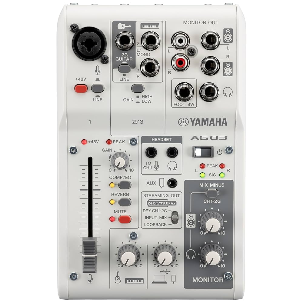 AG03MK2 Zündappma！ YAMAHA AG03 MK2 BK mikser hybrydowy z interfejsem USB czarny